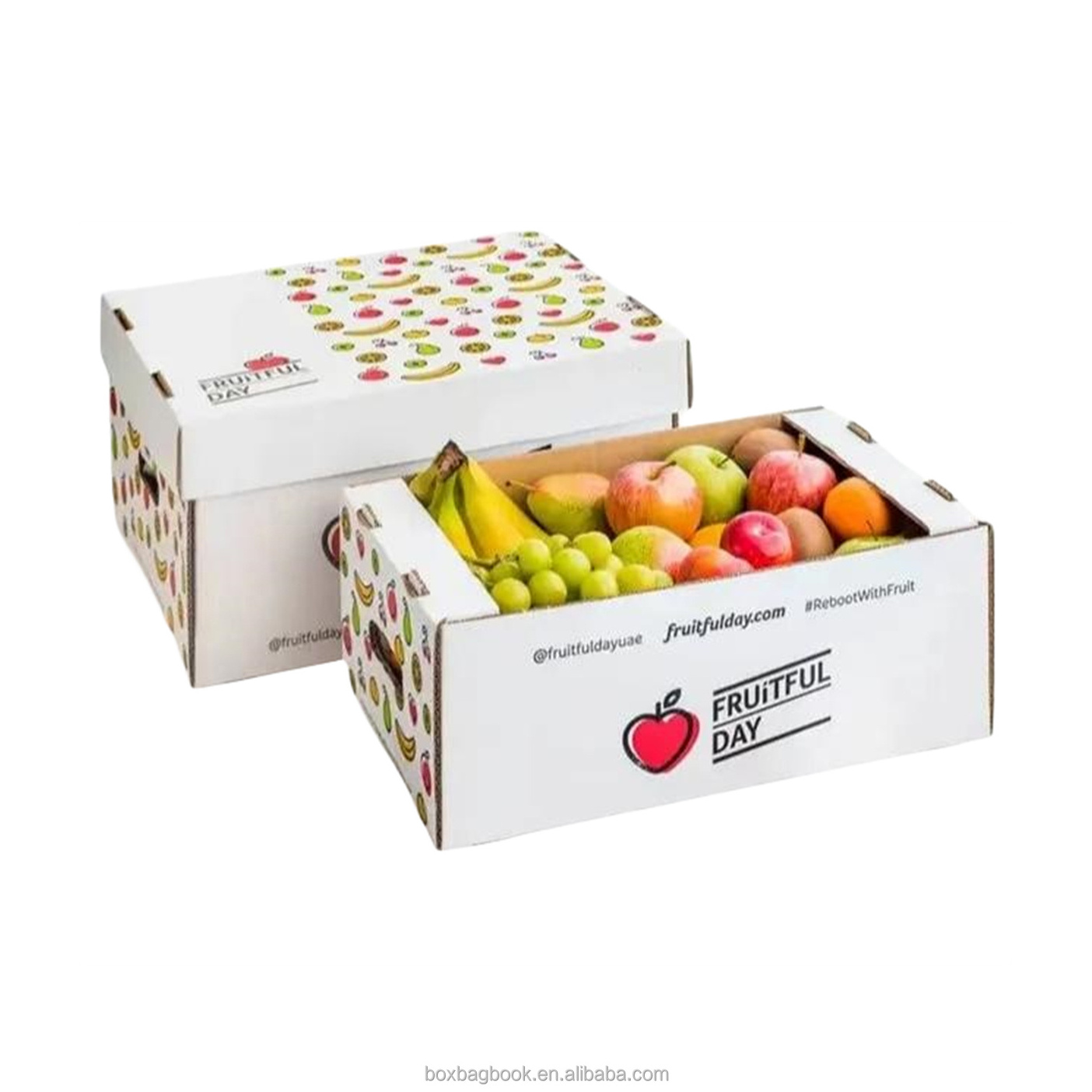 SUNSHINE corrugate paperboard fruit carton boxes apple banana mango packaging box durable rigid fruit delivery paper carton box