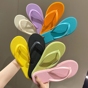 Custom logo Factory cheap ladies bathroom home slippers beach flat sandals slippers women flip flops