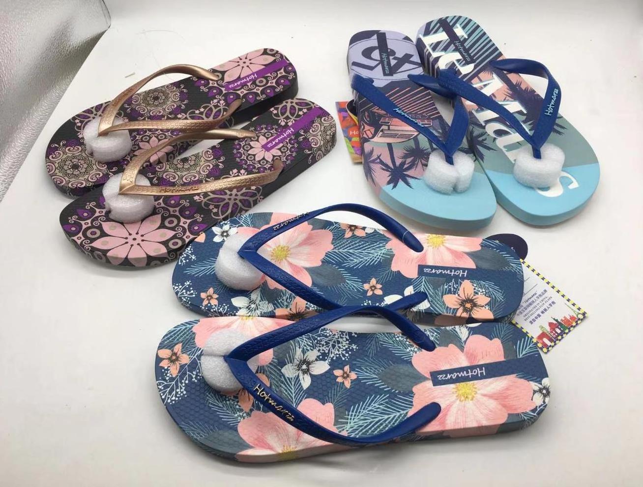 2023 luxury factory cheap summer flat beach sandals slippers printed pvc home slides men's casual designer flipflops