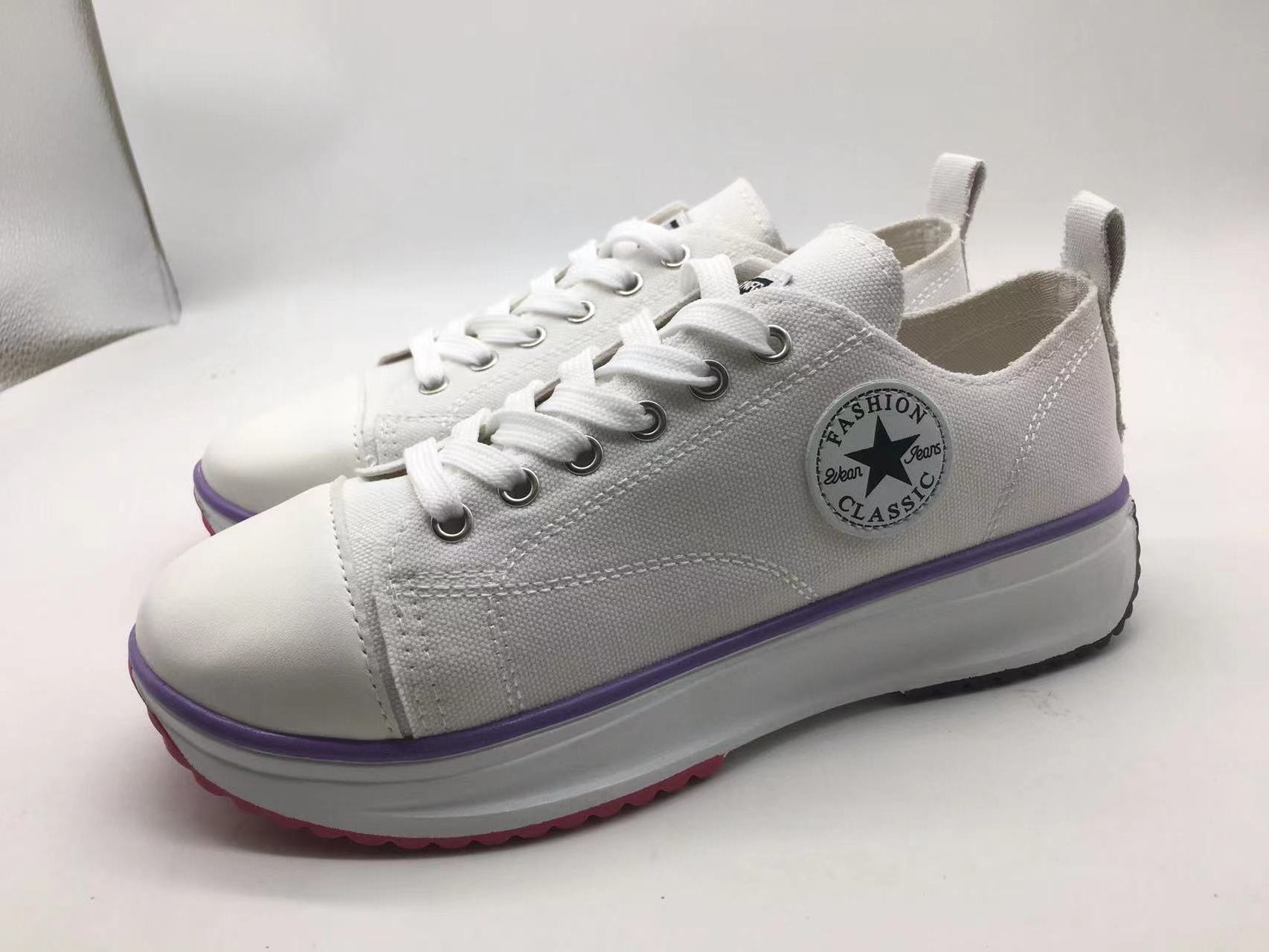 2023 new arrival pink purple ladies platform running shoes student trainers sneakers casual canvas shoes for women