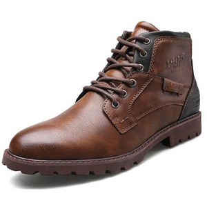 Large size 39-48 new high top zipper desert tooling boots men's casual retro short matIn boots