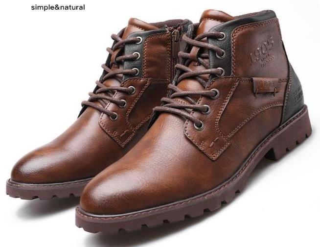 Large size 39-48 new high top zipper desert tooling boots men's casual retro short matIn boots