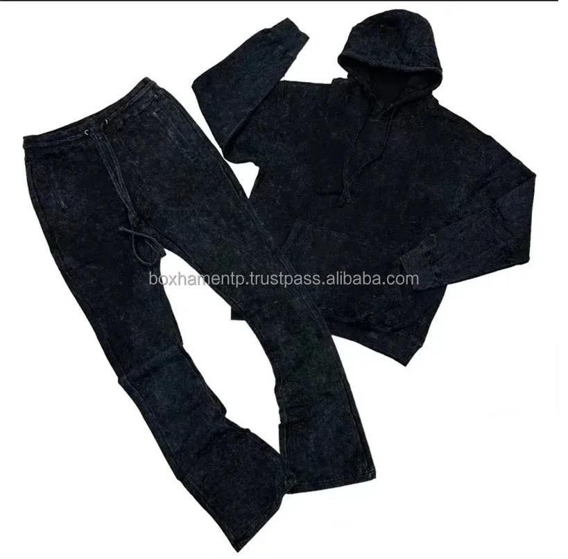 100% Cotton Men Tracksuit Custom Jogger Set Private Label Blank Jogging Sweat Suit men's hoodies & sweatshirts