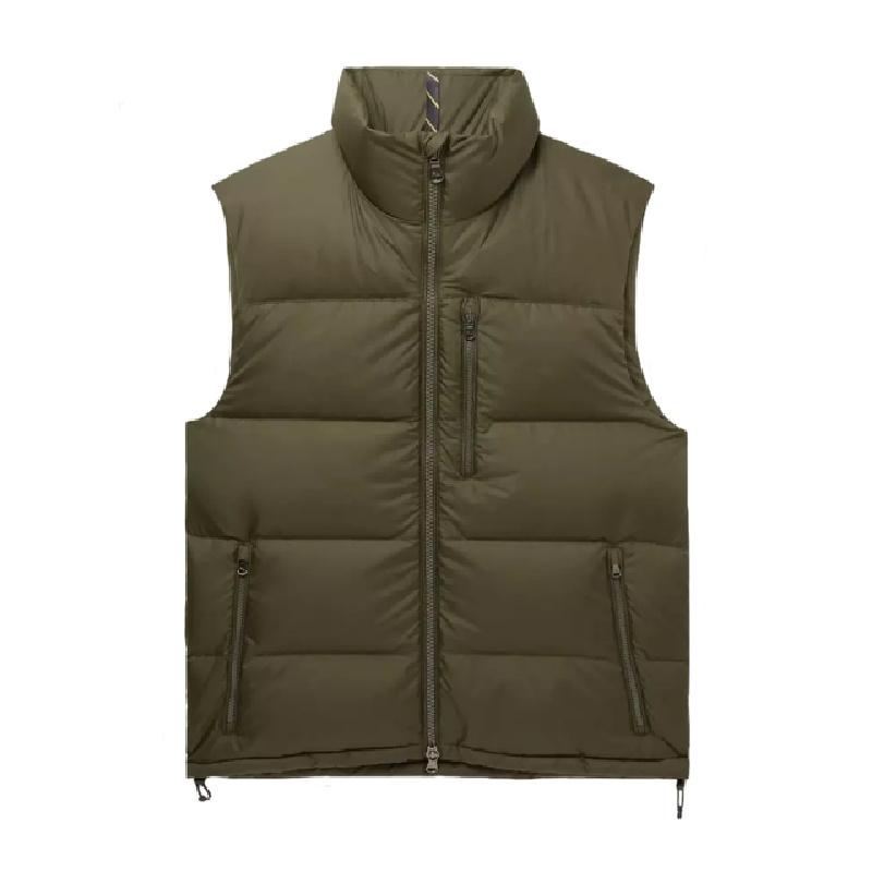 Wholesale Custom Logo Sleeveless Outerwear Waistcoat Zipper Winter Jacket with custom logo Quilted Down Puffer vest