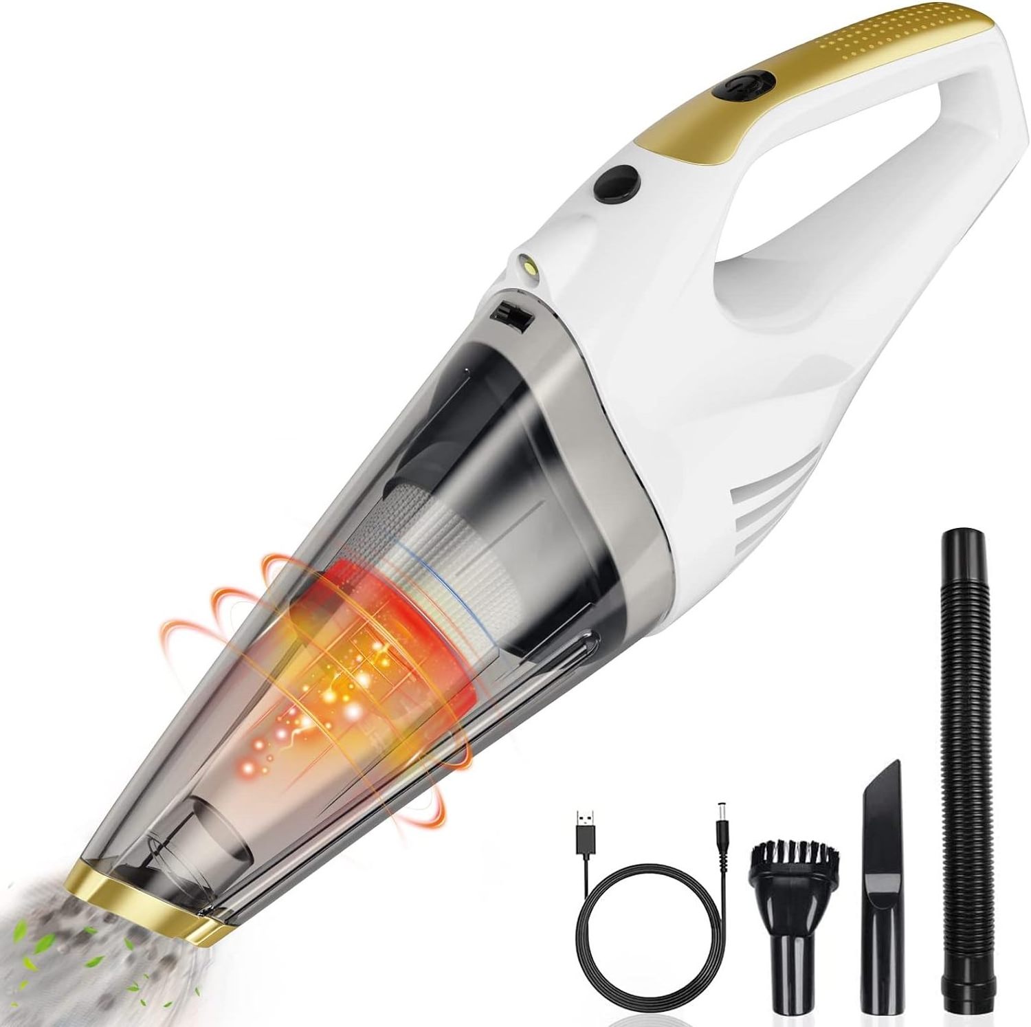 NEW Cordless Handheld Vacuum Cleaner with LED Light Lightweight Rechargeable Portable Car Mini Vacuum