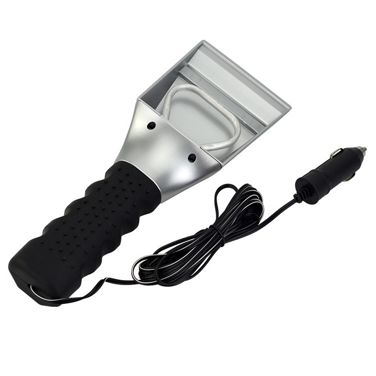 12V Electric Car Stying Heated Snow Brush  Windscreen Ice Scraper for Car