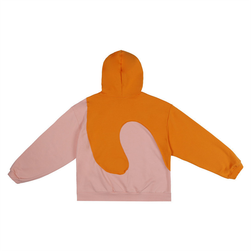 HOt Spring Mens Good Quality Colorblock Hoodies Custom Two Tone Hip Hop Hoodie for Men