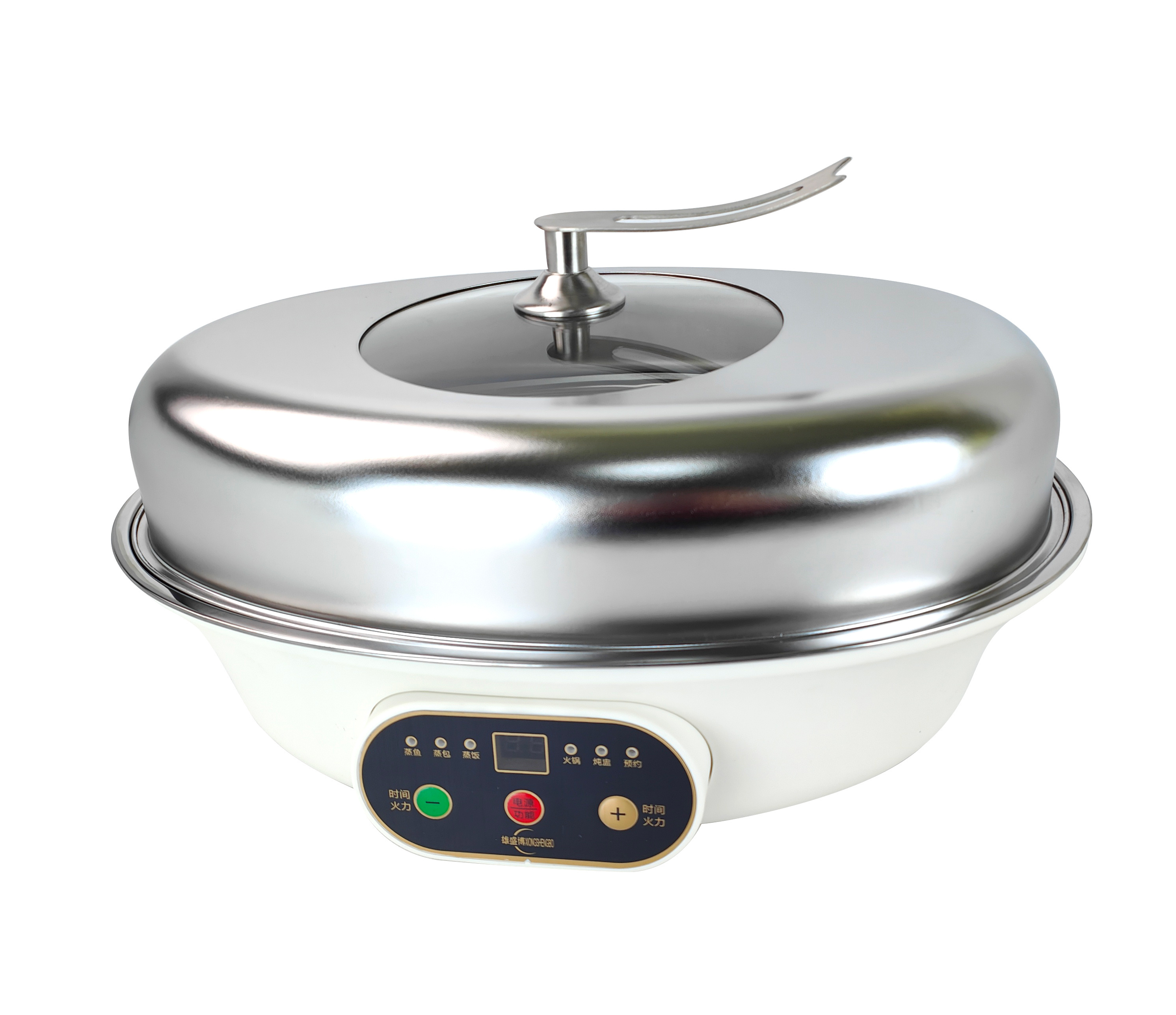 High quality stainless steel extended handle electric steamer steamed fish pot