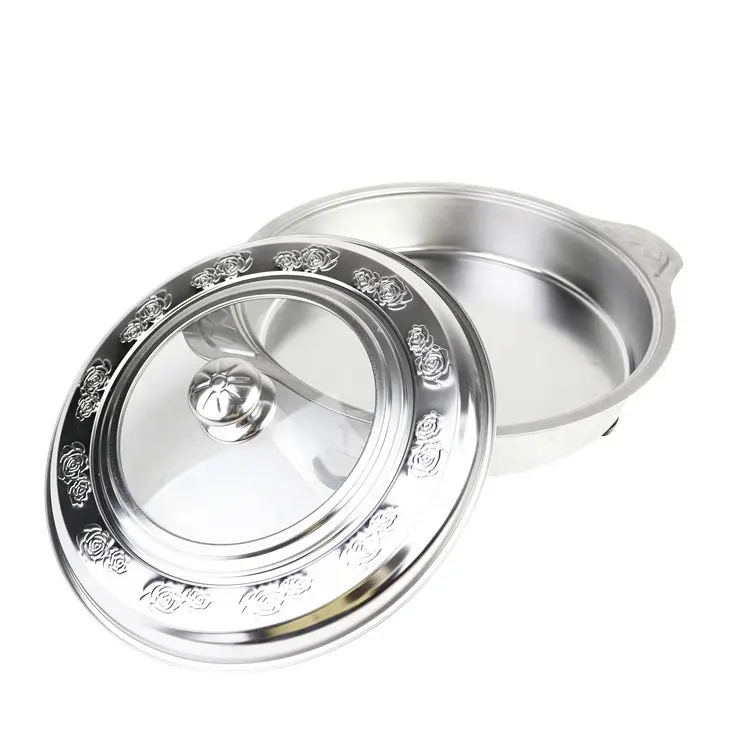 Stainless Steel Round Stainless Steel Buffet Chafing Dish Food Warmer Stove