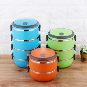 Sanding Round Stainless Steel 201 Lunch Box/Insulated Stainless Steel Lunch Box