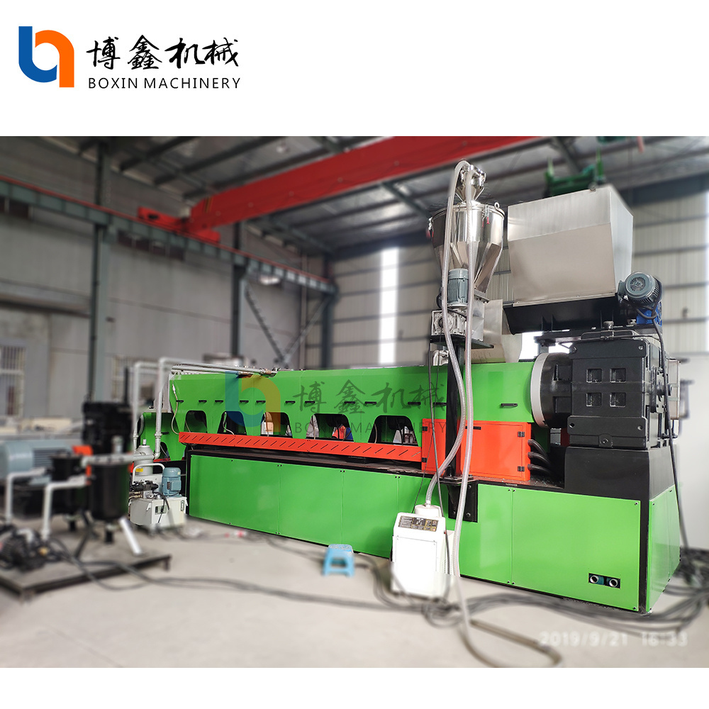 Mother baby Double stage SJ120 extruder HDPE PP PE plastic raw material machine pellet granule pelletizing making machine