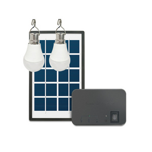 3w solar panels two hanging Bulb Mobile Phone Charger Portable Home Lighting Kit Solar Energy Systems