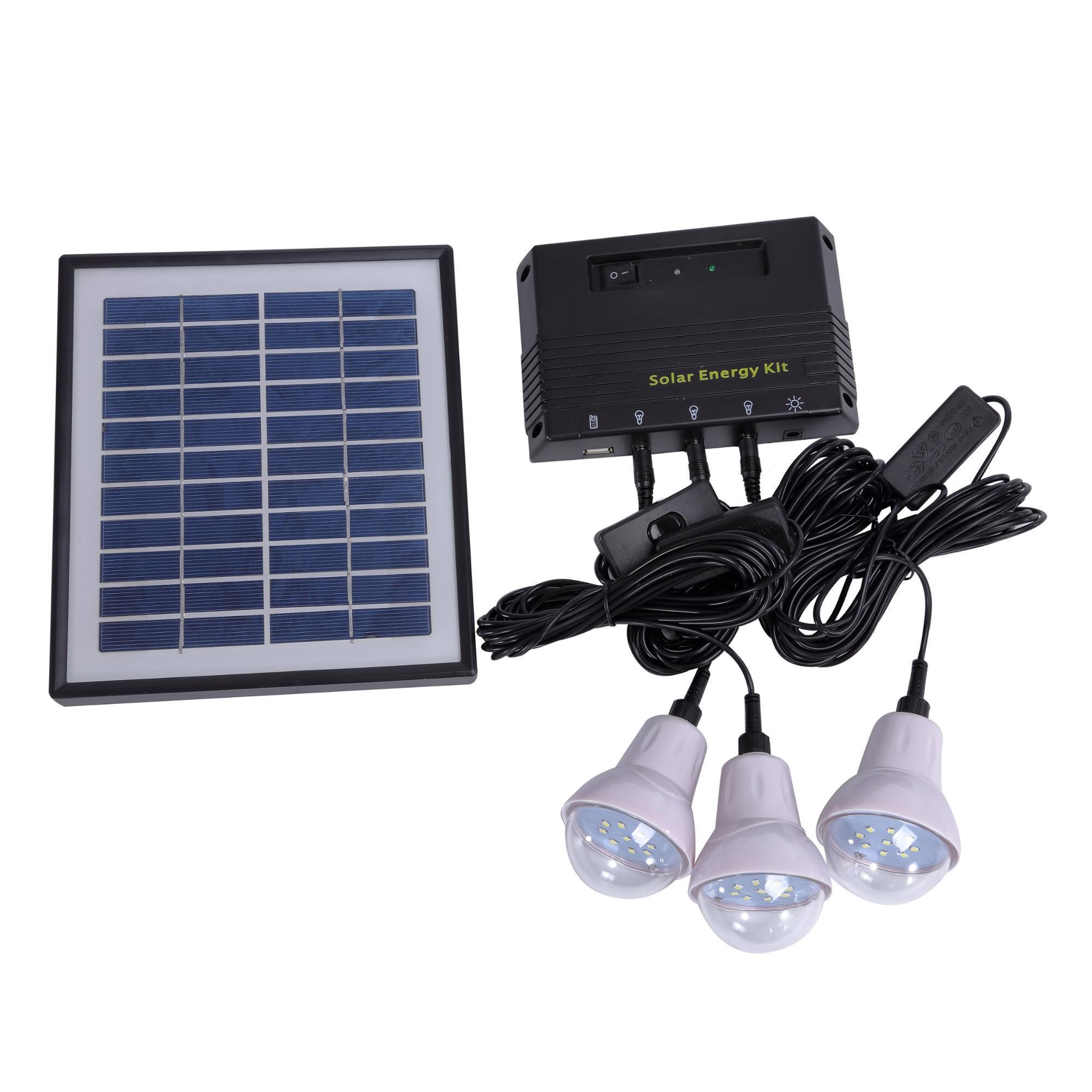 New Patented mini solar camping kit with LED lights for home lighting emergency lighting and outdoor activities