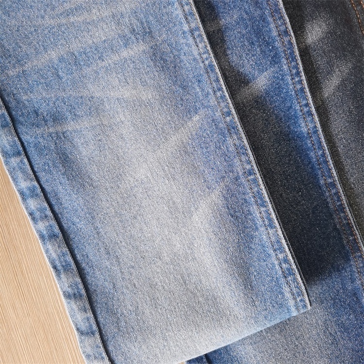 Denim Fabric Heavy Denim Fabric Wholesale CVC Cotton Polyester Spandex Stock Indigo Denim Fabric For Jeans