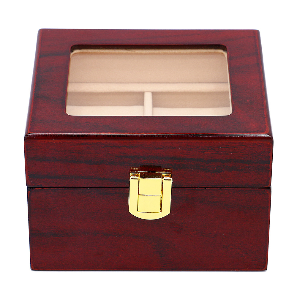 Custom high quality wooden luxury two slots watch storage box