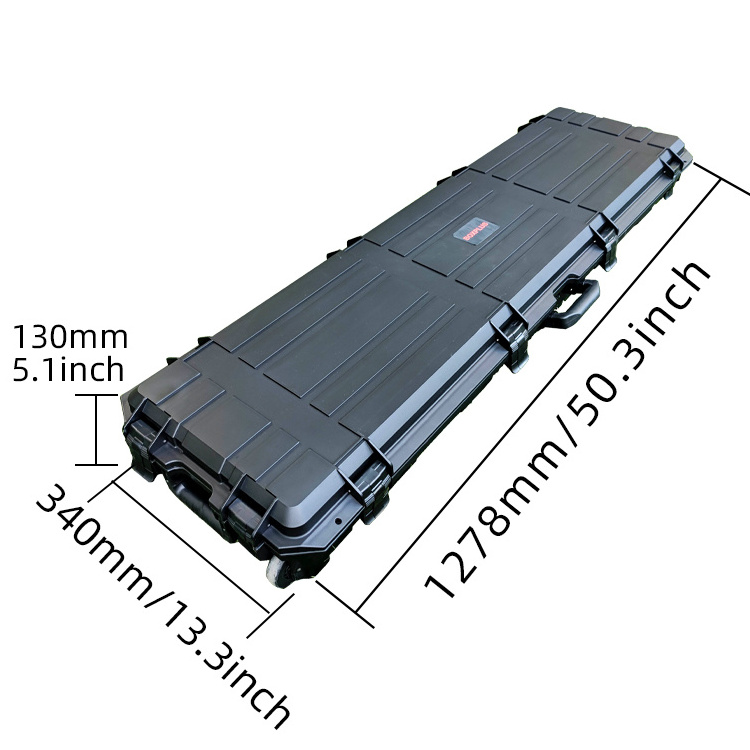 Hard PP plastic hunting equipment shockproof waterproof custom foam long gun cases with custom foam for hunting