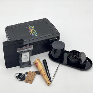 Durable Plastic Smoking Box Grinder Kit Waterproof Carrying Stash Case Rolling Tray Manufacturer's Price Lighters Accessories