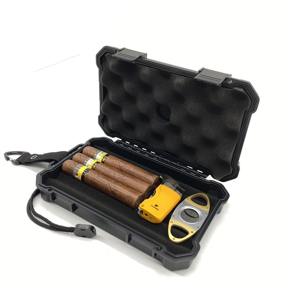 Hot Selling Waterproof Cigar Travel Case Portable Carrying Travel Humidor with foam