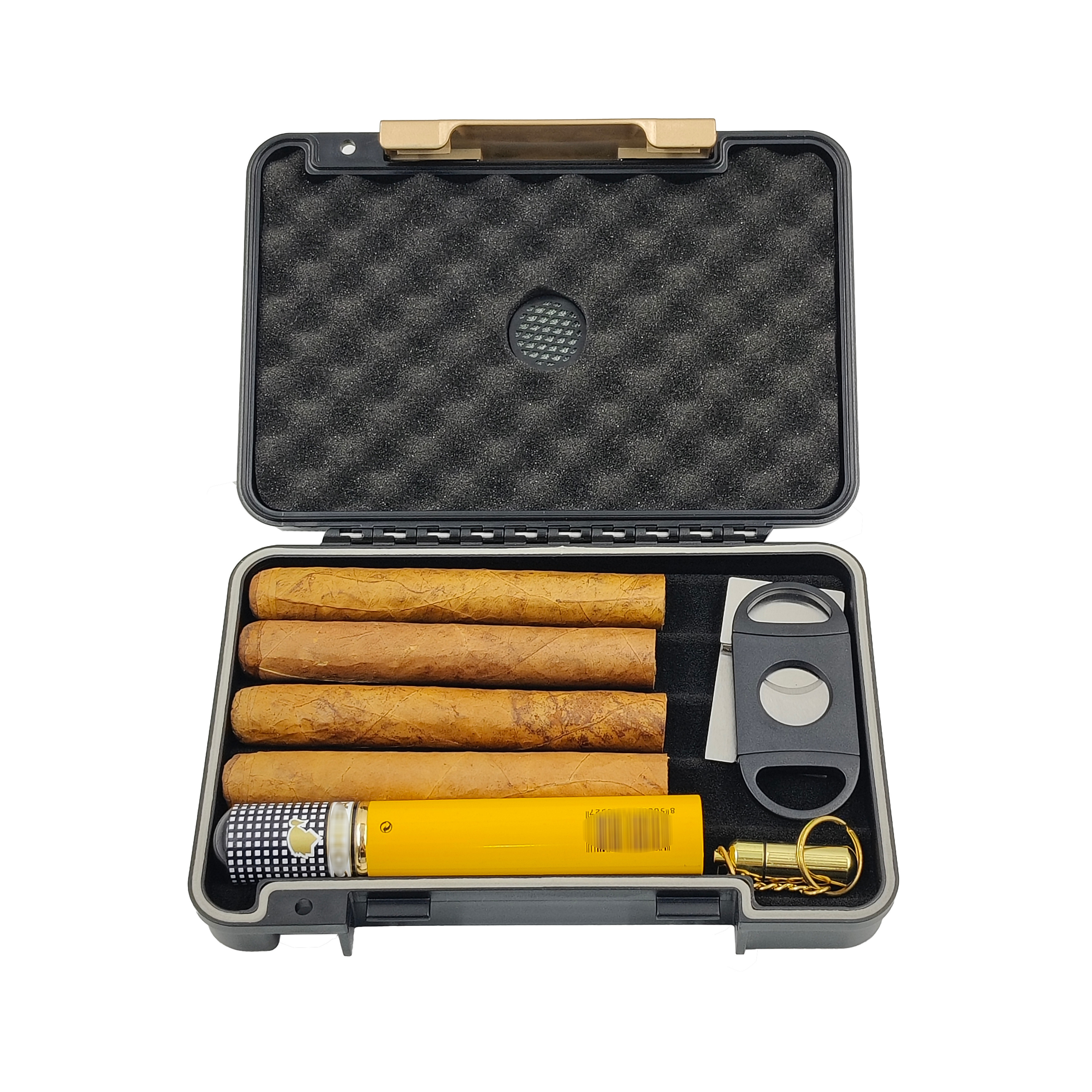 Factory Wholesale Cigar Travel Humidor Plastic Cigar Case with Cigar Accessories Gift Set