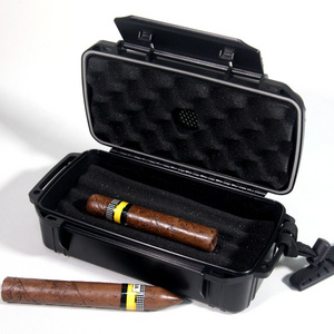 Manufacturer custom waterproof Travel Portable Cigar Humidor Box with custom cigar holder