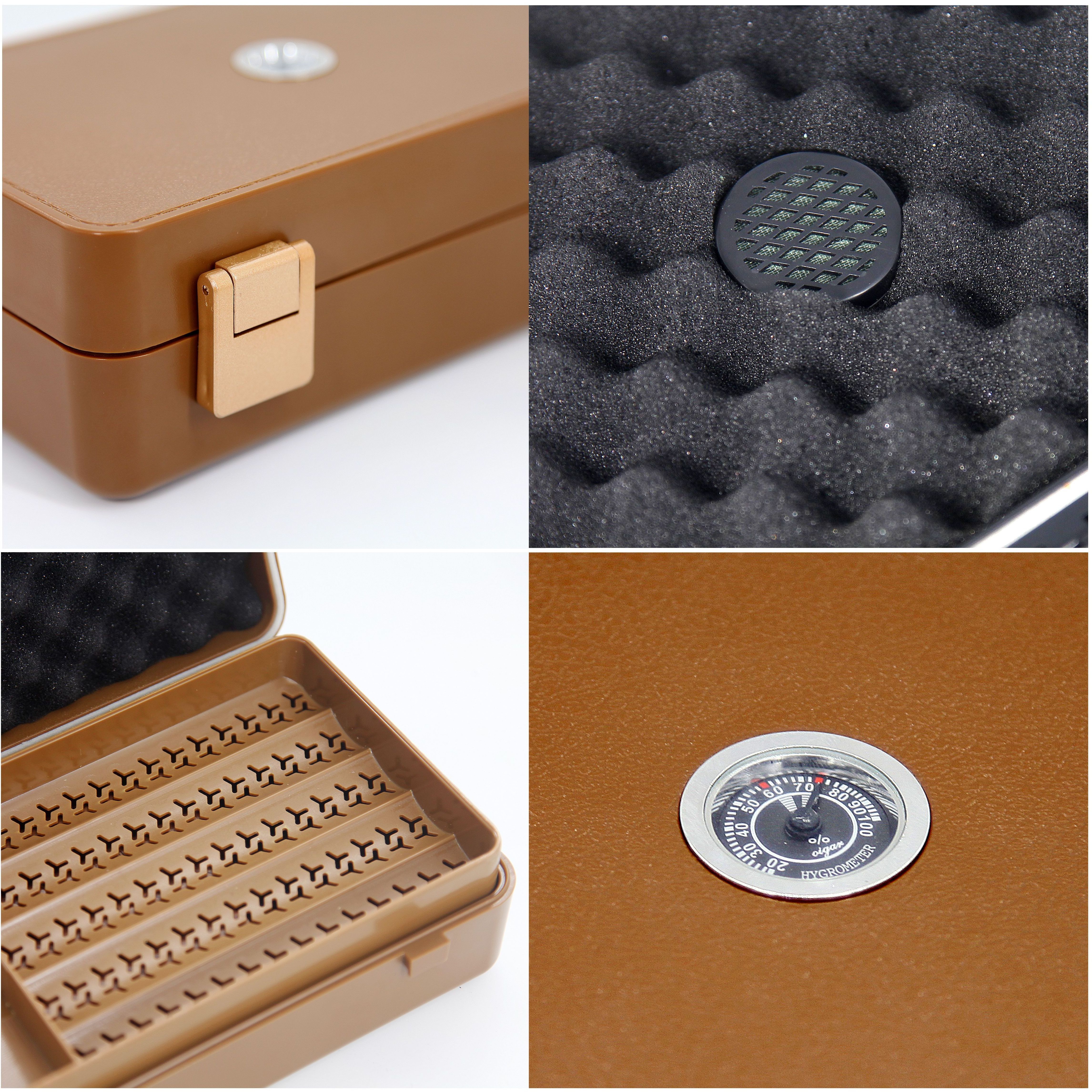 Custom Personalized Travel Humidor Plastic Cigar Holder with Accessories for Cigar Gift Box and Case