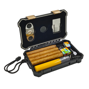 Waterproof Humidor Cigar Travel Case 5ct Capacity Portable Cigar Moisturizing Travel Cigar Box Customized Box Package