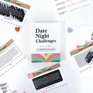 Custom Printing New Design Colorful Funny The Date Good Night Game Ideas Couple Scratch Off Cards