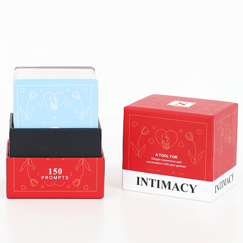 Custom Logo Printing Red Game Intimate Relationship Party Activity Intimacy Deck Conversation Starters Couples Game Card