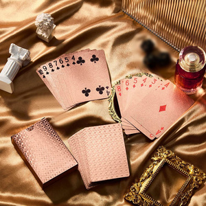 Custom Printing Luxury Rose Gold Deck 54Pcs/Set Waterproof Poker Poker Table Gaming Card Playing Cards