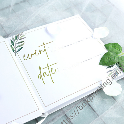 Luxury Full Color Printed Autograph Baby Record Wedding Guest Book