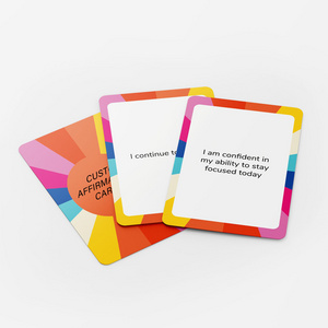 High Quality Personalize Printing Positive Pink Pretty Affirmation Cards Deck With Box For Women