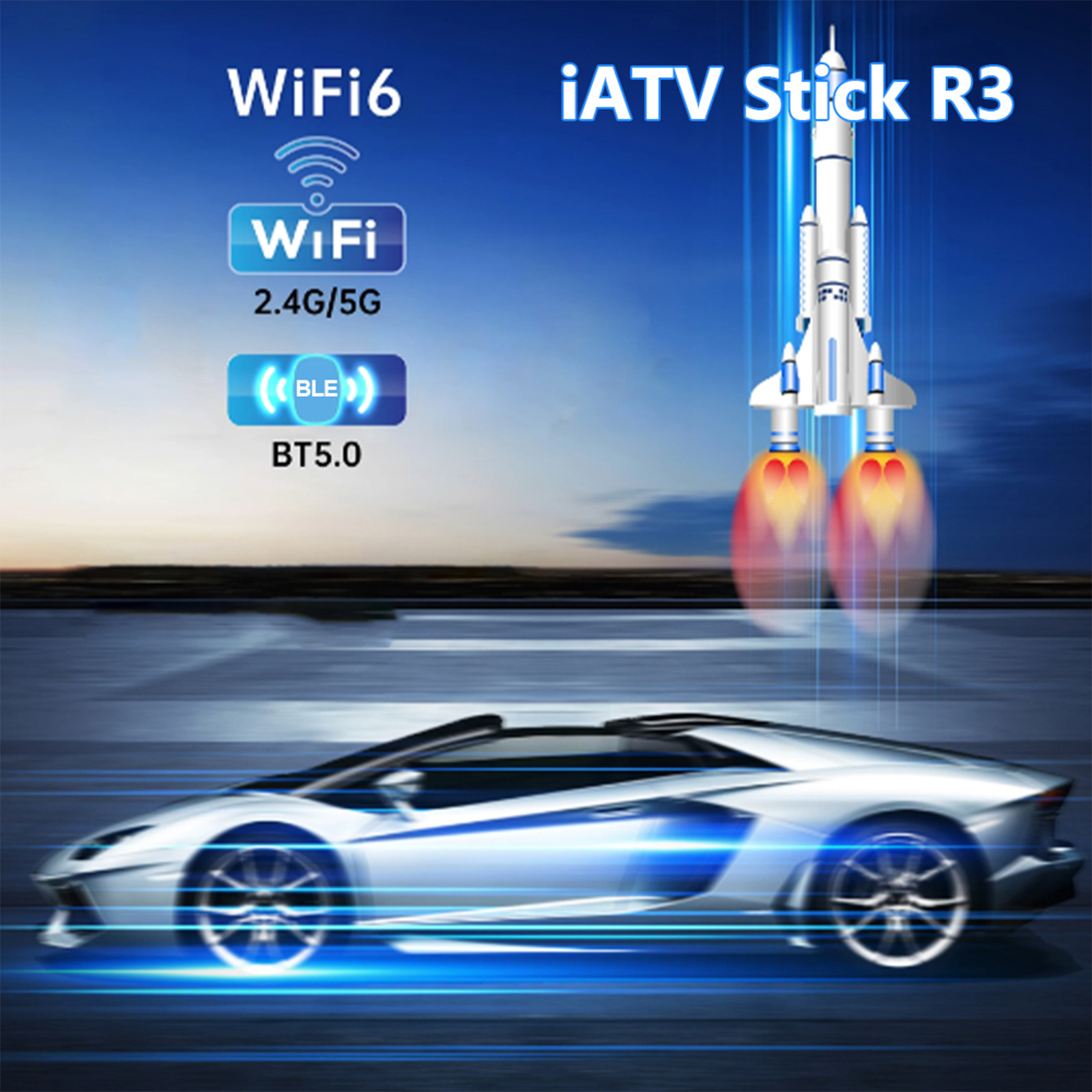 2024 Cheap iATV R3 8K Stick Android 13 RK3528 TV Dongle with 2GB RAM 16GB ROM 4K Smart TVBox IP-TV Set Top Box Fire Sticks OTA