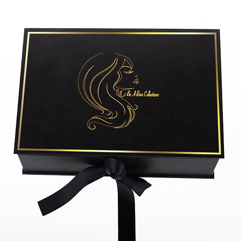 Box printing custom luxury rigid braid wig boxes custom logo hair extension packaging