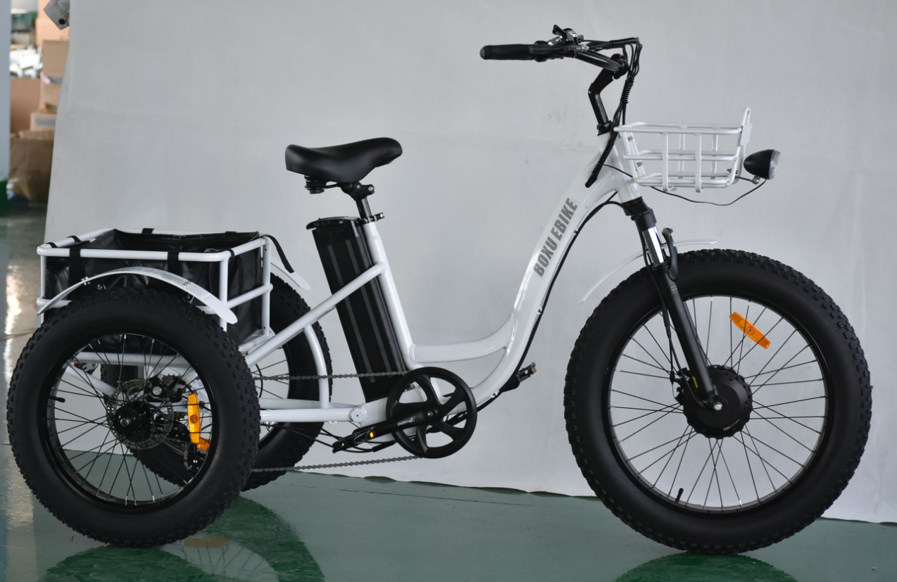 48V500W electric tricycle bicycle fat tyre electric recumbent trike adults 3 wheel electric bike