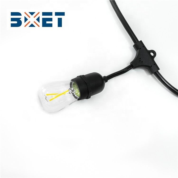 Boxu Solar Led String Light Christmas Outdoor With Hanging Sockets Edison Bulb Wholesale