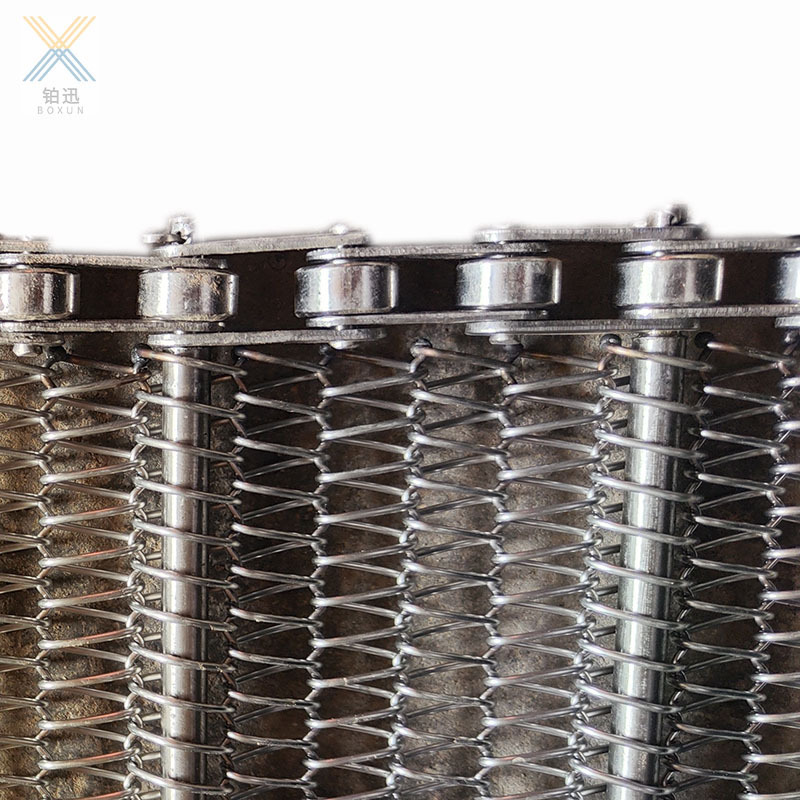 Stainless Steel 304 Material Conveyor Wire Mesh Belt Spiral Grid Wire Mesh Chain Belt For Drying Ovens Machinery