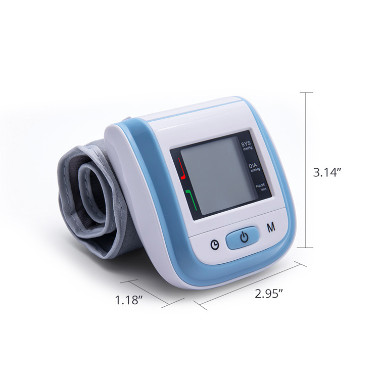 Digital LCD portable Heart Beat Rate Baumanometro tensiometro tensiometros tensiometer digital bp wrist blood pressure monitor