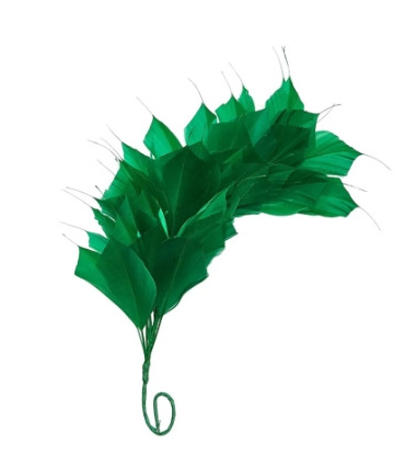 millinery supplies stripped goose feather flower mount with wire accessory