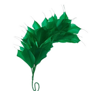 millinery supplies stripped goose feather flower mount with wire accessory