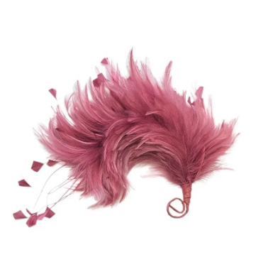 millinery supplies hackle feather flower mount with wire accessory