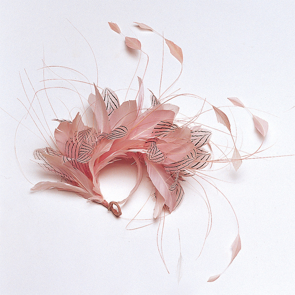 goose feather flower mount with wire accessory