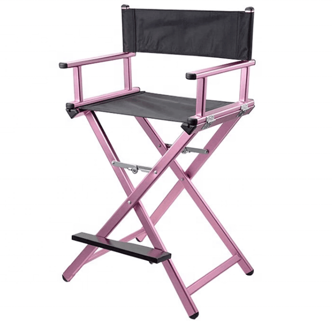 Custom Beauty Professional Makeup Artist Chair make up box with light mirror and chair aluminium chair making machine pink color