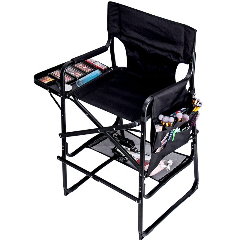 BOYA Factory  Professional Tall Director's Chair Folding Portable Camping Chair, Makeup Artist Collapsible Chair with Side