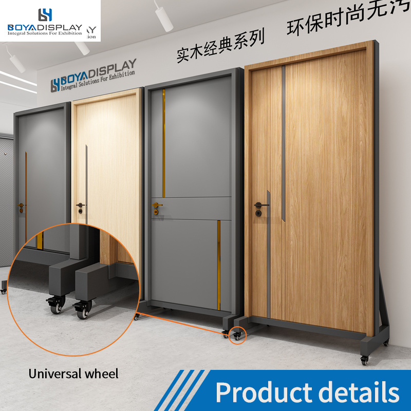 Customize Logo Size Kitchen Cabinet Smart Door Display Rack For Showroom Windows And Doors