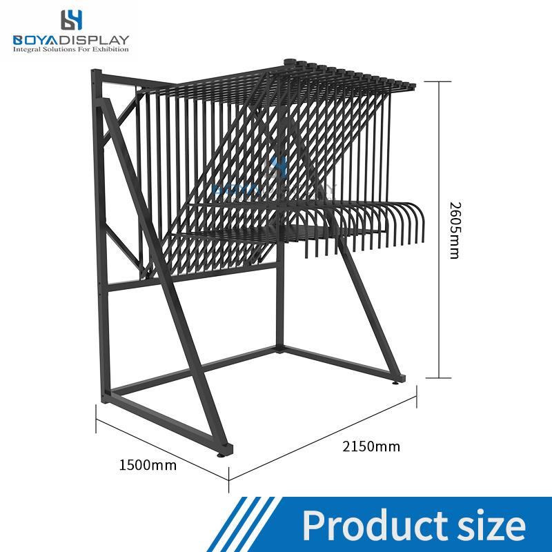 Metal carpet display stand stands page-turning type carpet display stand rack for hanging large area carpet rug