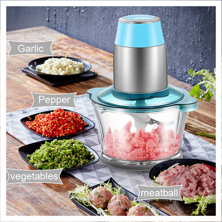 HB-J902 1.8L professional electric food chopper meat grinder yam pounder meat chopper processor