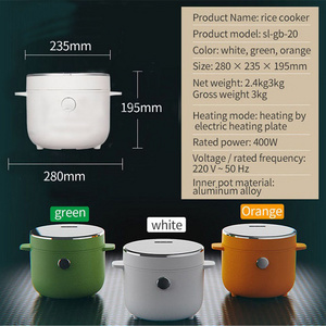 China Factory cylinder round 2.0L 400W Cute Rice Smart Multi Cooker small rice cooker