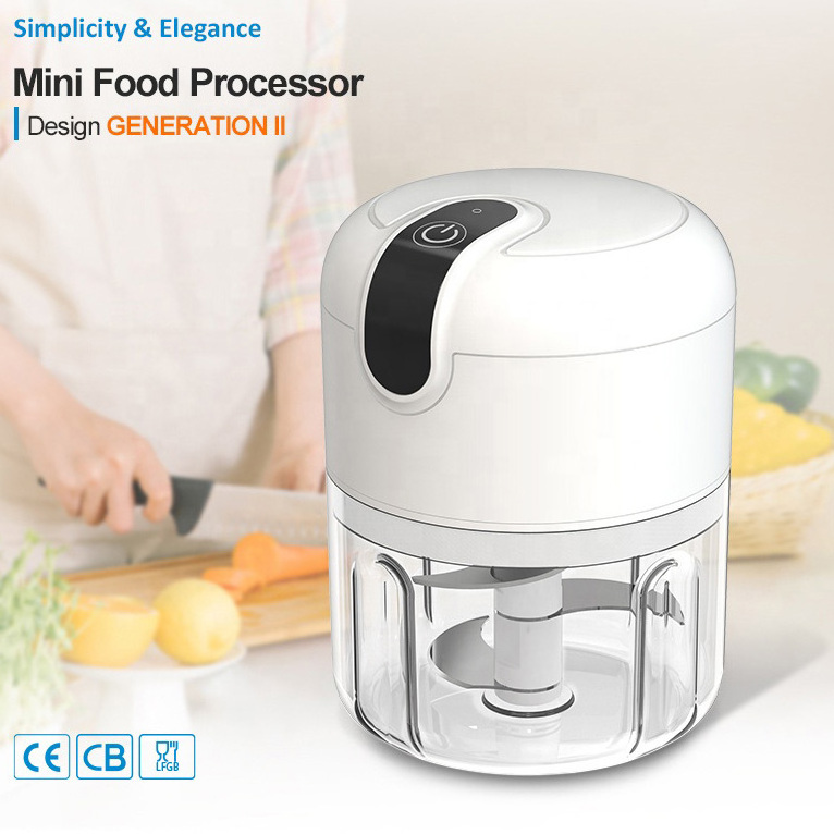 Personal size electric mini USB rechargeable portable smoothies maker blender galic pepper vegetable choppers food chopper