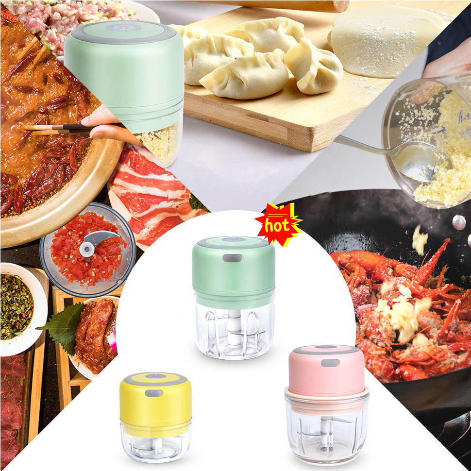 Small Size USB Rechargeable mini galric chopper pepper sauce maker small food processor food chopper