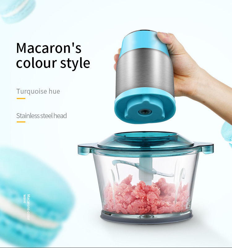 1.8L capacity 300W power household electric meat vegetable chopper blender nut grinder with glass bowl